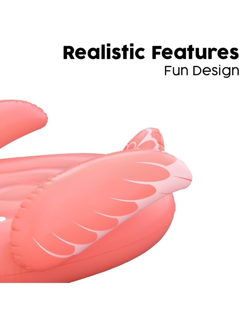 Bestway Rider Fancy Flamingo 138X107cm, Outdoor & Indoor Relaxation & Play, Pool Ride-On Floats, Vivid Bright Graphics, Heavy-duty Handles, Water Play, Easy to Inflate & Deflate - Image 4